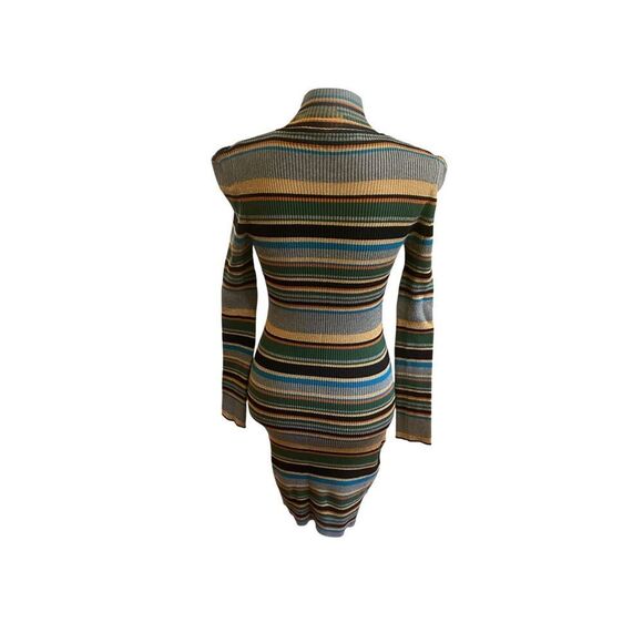 Ronny Kobo Tanysha Sweater Dress Striped Glitter Stretch Knit Dress Size 6 - Picture 7 of 8